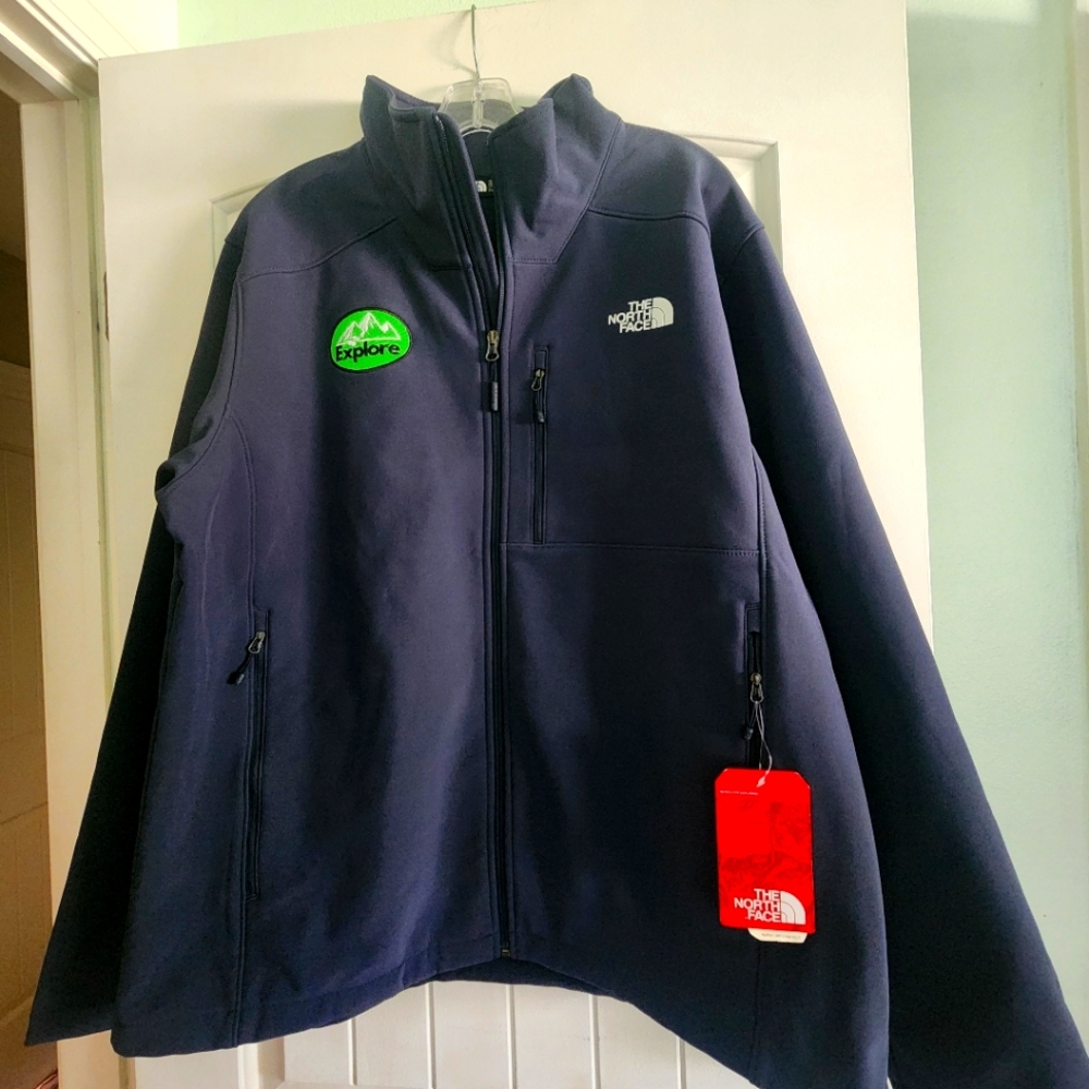 NWT The North Face Men's Apex Barrier Windwall Blue-Gray Jacket ~ Size Xl